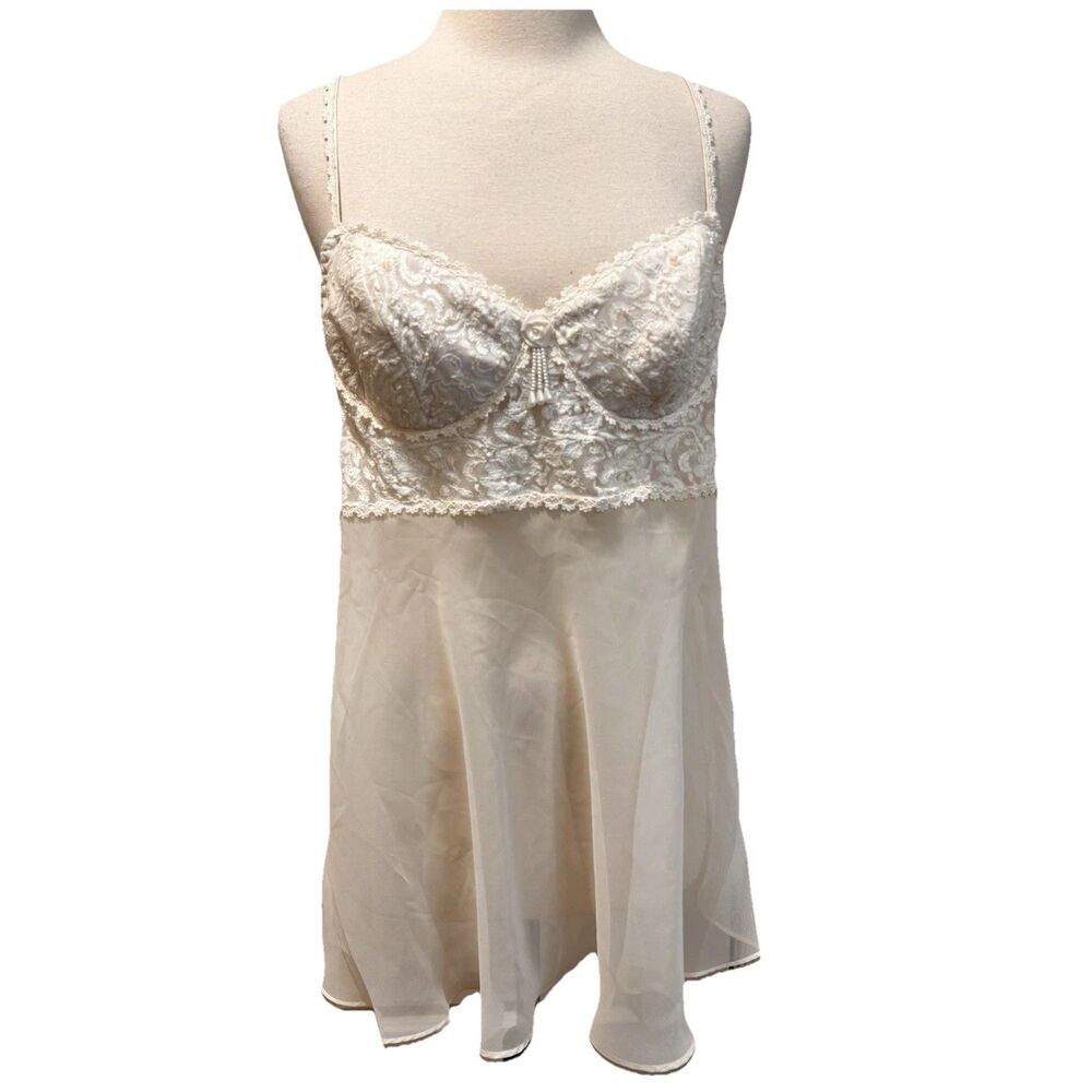 Cinema Etoile Babydoll Lingerie Med Slip Dress Lace Coquette Fairy Sexy Boho